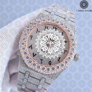 Reloj de Lujo para Mujer Charm_Jewells, Caja Redonda de Acero Inoxidable de 38 mm, Movimiento de Cuarzo Analógico, Esfera de Cristal de Zafiro - Product Image 5