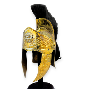 Casco Romano Praetoriano Medieval, Réplica de Armadura de Metal de Latón Hecha a Mano, Calibre 18, para Recreaciones Históricas - Product Image 1