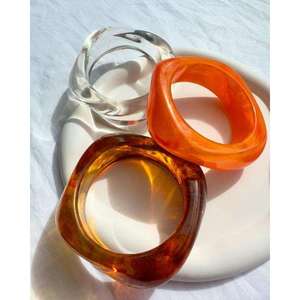 Aesthetic Resin Craft Bangle Handmade Real <b>Flower</b> Transparent <b>Bracelet</b> Unique Fashion Jewelry Gift - Product Image 2