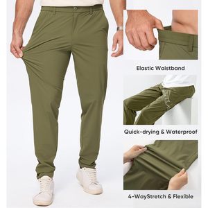 Pantalones de Golf Casuales para Hombre, Personalizados, con Cintura Elástica, Secado Rápido, Ligeros, para Exteriores, con Bolsillos con Cremallera, Resistentes al Agua - Product Image 2