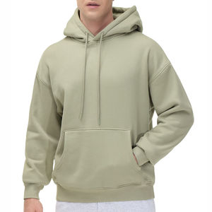 Wholesale Custom Men's 100% Cotton <b>Hoodie</b> New Fashion Fleece Sweatshirt With Long Kangaroo Pocket Design <b>Plain</b> Dyed For Winter - Product Image 2