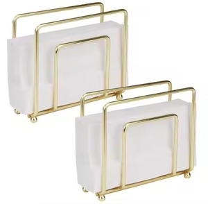 Modern Metal Napkin Stand & Premium <b>Tissue</b> <b>Holder</b> with Organizer for Dining Table <b>Kitchen</b> Home Office & Restaurant Use - Product Image 5