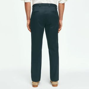High Quality Men's Beige Cotton Chino <b>Pants</b> Straight Fit Mid Waist Casual Trousers With Side Pockets Button Closure <b>Summer</b> <b>Pants</b> - Product Image 5