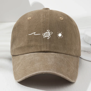 Gorra de béisbol con estampado de tortuga para un estilo informal diario, gorra de pico de pato antideslizante para playa y exteriores, moderna para hombres y mujeres - Product Image 3