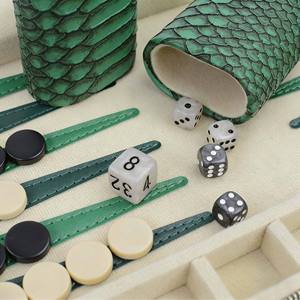 Customized Portable Mini Leather <b>Backgammon</b> Board Game <b>Set</b> Board Travel Luxury Leather <b>Backgammon</b> for Game Playing - Product Image 4