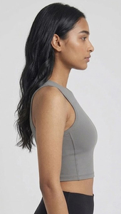 Haut court de compression à manches courtes pour femme, col rond, pour le yoga et le fitness, vêtement de sport, débardeur court d'entraînement - Product Image 6
