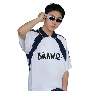 ผู้ผลิตเสื้อผ้า รับพิมพ์ลายปักตามสั่ง เสื้อยูนิเซ็กซ์ทรงโอเวอร์ไซส์ ไหล่ตก สไตล์ฮิปฮอป สำหรับผู้ชาย เสื้อเชิ้ตผ้าฝ้าย 100% แห้งเร็ว - Product Image 3