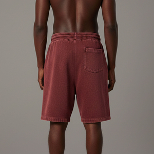 Short de streetwear pour homme, 100% coton léger de haute qualité, logo imprimé DTF personnalisé, écologique, avec empiècements latéraux, style hip hop. - Product Image 3