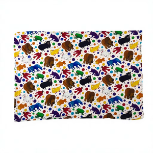 Couverture en bambou pour bébé |   Couverture à imprimé animal coloré |   Couverture pour nouveau-né en minky doux à pois |   Literie pour bébé 30 x 40 pouces - Product Image 2