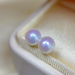 Boucles d'oreilles à clous en perles de mer Akoya multicolores de 6 à 7 mm légèrement imparfaites, aiguille en argent S925, bijoux tendance et véritablement multicolores - Product Image 4