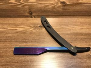 Professional Barber Folding Shaving <b>Razor</b> full color <b>Single</b> Half <b>Blade</b> Straight Edged <b>Razors</b> with Custom Logo - Product Image 6
