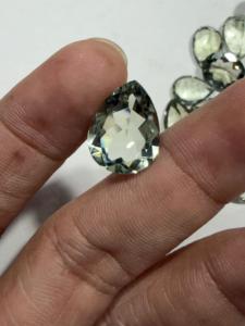 Ametista Verde Natural de Alta Calidad Facetada para la Elaboración de Joyas, Elegante Amatista Facetada al Mejor Precio - Product Image 1