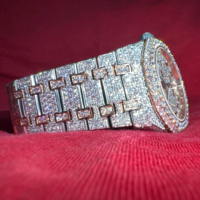 Montre à Quartz de Luxe Carrée pour Homme, en Acier Inoxydable, Verre Cristal et Diamants, Style Affaires, Bijou Cadeau - Grande Vente