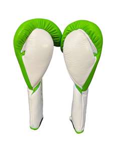 Gants de boxe en cuir de vachette à lacets personnalisables, à doigts entiers, pour l'entraînement de kick-boxing – Nouveauté très prisée : Sans boxe, pas de vie - Product Image 4