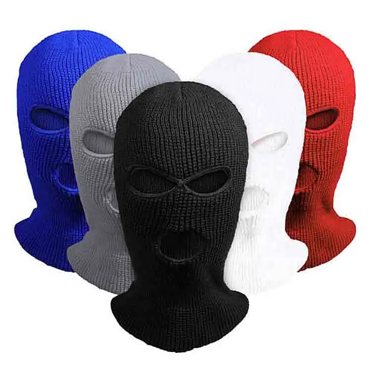 Wholesale Fashion Wool Knitted Beanie Full Face Knit Ski Mask Balaclava Cap Men And Women Knitting Beanies Hats With Facemask