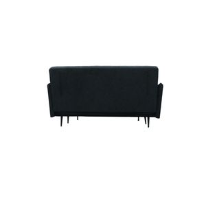 Divano letto convertibile Lawson da 61 pollici in tessuto nero con cuscini - Product Image 6