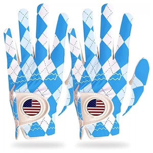 Gants de golf à doigts entiers pour hommes, marque privée, pour droitiers et gauchers, avec marqueur de balle, lot de 2, en cuir véritable, vente en gros pour usage sportif - Product Image 6