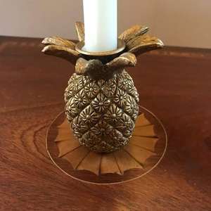 Porte-bougie en aluminium, design pomme dorée, pour table, décoration de maison, Noël, mariage - Product Image 3