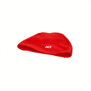 Bonnet de bain Aqua Sport Junior en polyester rouge, bleu, gris, équipement de natation élastique - Product Image 2