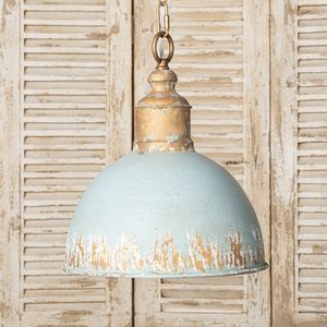 Luce a sospensione blu retrò elegante lampadario per interni di casa ambiente accogliente e sofisticato - Product Image 1