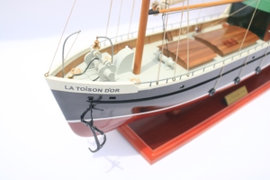 เรือใบไม้ทำมือ La Toison Dor รุ่นธีมมหาสมุทร ของตกแต่งโบราณ ของสะสม งานศิลปะตั้งโต๊ะ - Product Image 3