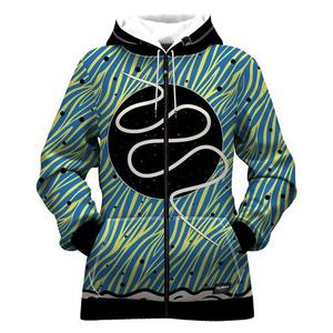 Men's Hooded Zip-Up Sweatshirt Striped <b>Pattern</b> Sublimation Print Polyester <b>Knitted</b> Autumn Wear - Product Image 1