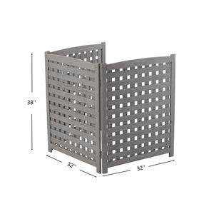 32 \ "W X 38 \" H schermo esterno per Privacy in legno a 3 pannelli per recinzione e divisori del condizionatore d'aria - Product Image 2