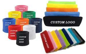 Muñequeras Deportivas Unisex con Logotipo Personalizado, Absorbentes de Humedad, Coloridas, de Poliéster, para Deportes de Pista - Product Image 2