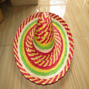Vente en gros mexique Sombrero Chapeaux Fête mexicaine Chapeaux de paille à bas prix Chapeaux de paille traditionnels pour la décoration de costumes de festival - Product Image 5