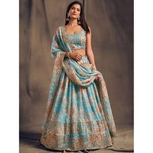 Hermosa ropa tradicional china impresa Lehenga Choli para fiestas - Product Image 4