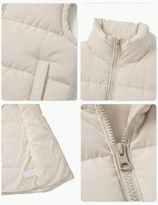 <b>Women's</b> Puffer Vest Lightweight Quilted <b>Sleeveless</b> <b>Jacket</b> Warm Winter Outerwear Stand Collar Zip Up Casual Outdoor Fashion Vest - Product Image 3
