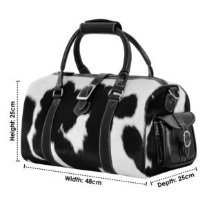 Sac de voyage de luxe en cuir de vachette pleine fleur, sac de week-end en cuir véritable, sac de nuit, sac de sport et de gym OEM ODM - Product Image 5
