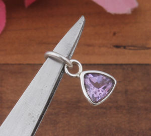 Collar con Colgante de Plata de Ley 925 Chapado en Platino Vintage con Amatista Natural, Joyería con Piedras Preciosas, Cadena, Piedra de Nacimiento de Noviembre, Unisex - Product Image 2