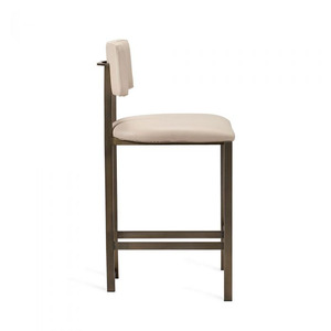 Chaise de salle à manger rembourrée moderne avec structure en métal, assise et dossier en tissu, design contemporain pour l'ameublement de la maison - Product Image 1