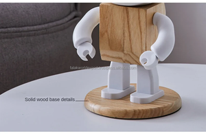 Nouvelle tendance Décoration de chambre à coucher et de salon 3 couleurs Lampe de chevet en bois à LED Lampe robot pour enfants de falak World Export - Product Image 2