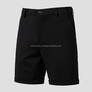 200g été hommes 100% coton sport court noir taille élastique cordes plage genou longueur troncs personnalisé décontracté séchage rapide - Product Image 3