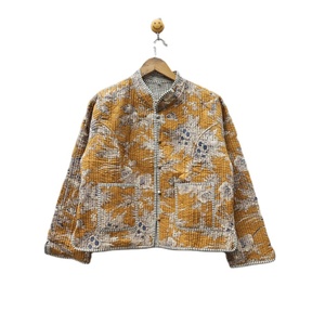 Chaqueta acolchada de estilo Vintage de algodón hecha a mano india, prendas de vestir para mujer, chaqueta bohemia y cómoda, regalo para ella - Product Image 1