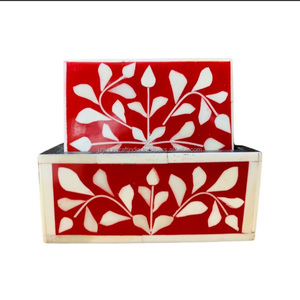Handmade Luxury Eco-Friendly Bone Inlay Square Tea <b>Coaster</b> Set Indian Handicraft Safe <b>Table</b> Use Pad Design Unique Drinking - Product Image 3