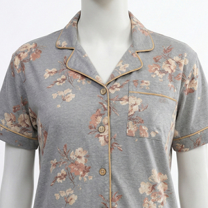 Wholesale Plus Size Thermal Sleepwear Women Short Sublimation Color Sexy Stretch Nightwear Pajamas Sleepwear Set Comfortable - Product Image 6