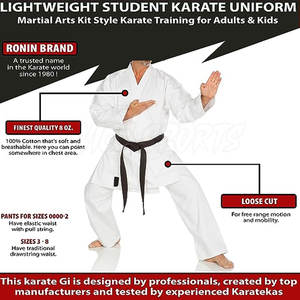 Uniforme de karaté très demandé, uniforme de karaté de haute qualité, uniforme de karaté à prix avantageux, uniforme de karaté en vente en ligne - Product Image 6