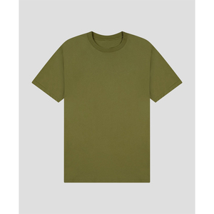 เสื้อยืดโอเวอร์ไซส์คุณภาพสูงสำหรับผู้ชาย ผ้าฝ้าย 100% หนานุ่ม ไซส์ใหญ่พิเศษ ขายส่ง ผ้าป่านออร์แกนิค คอกลม ระบายอากาศได้ดี - Product Image 1