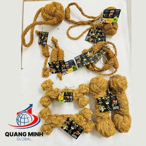 Jouet à mâcher pour chien en forme de boule de noix de coco, écologique, en fibre de coco naturelle, corde durable, jouet pour animaux de compagnie pour nettoyer les dents - Product Image 6