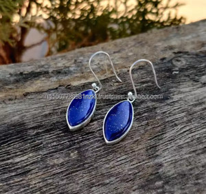 Pendiente de lapislázuli, joyería de plata de ley 925, pendiente de piedra preciosa de lapislázuli azul, pendiente hecho a mano, regalo para persona especial - Product Image 6