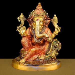 Artesanía en Bronce Radhe Enterprises, Diseño Personalizado de Lujo, Estatua Hecha a Mano del Dios Ganesh Ji para Mesa, Pooja, Boda, Cumpleaños - Product Image 5