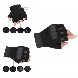 <b>Half</b> Finger Tactical Glove Mountain Climbing Outdoor Training Breathable Anti <b>Slip</b> Protection Leather Tactical Gloves - Product Image 3