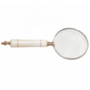 Nueva llegada patrón de diamante lupa con mango de cuerno libro lector de periódico lupa lente de aumento decorativa - Product Image 5