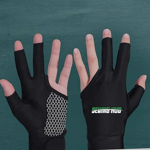 Nouveau pur noir respirant personnalisé billard pas cher gauche droite sans doigts universel billard gants de sport du Pakistan - Product Image 5