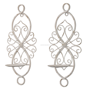 Bougeoir Design thème classique avec finition peinte conception de fil de fer pour éclairage intérieur décor Design bougeoir - Product Image 2