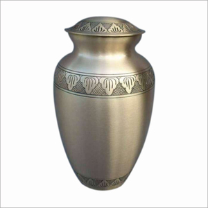 Urne funéraire créative en argent pour adultes et urne commémorative pour cendres humaines, ensemble gravé à la main avec motif floral, couvercle en métal - Product Image 6