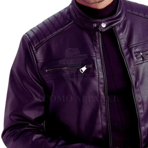 Factory Direct Sale Trendy Men <b>Leather</b> <b>Winter</b> <b>Jacket</b> With Smooth Texture And Reinforced Stitching Designed For Long Lasting Use - Product Image 4